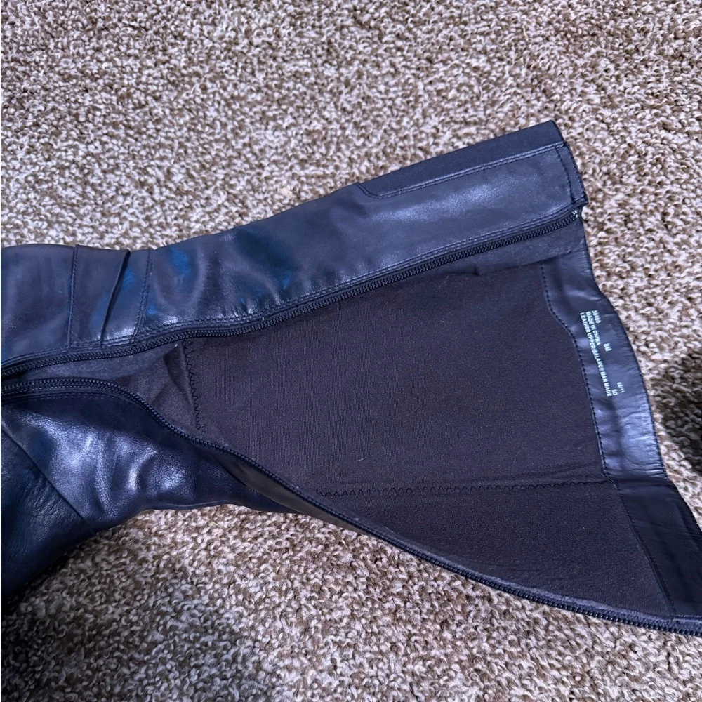 Clarks Wish Excite Black Leather Knee-Tength Boots for Women, Size 8M - Picture 5 of 7